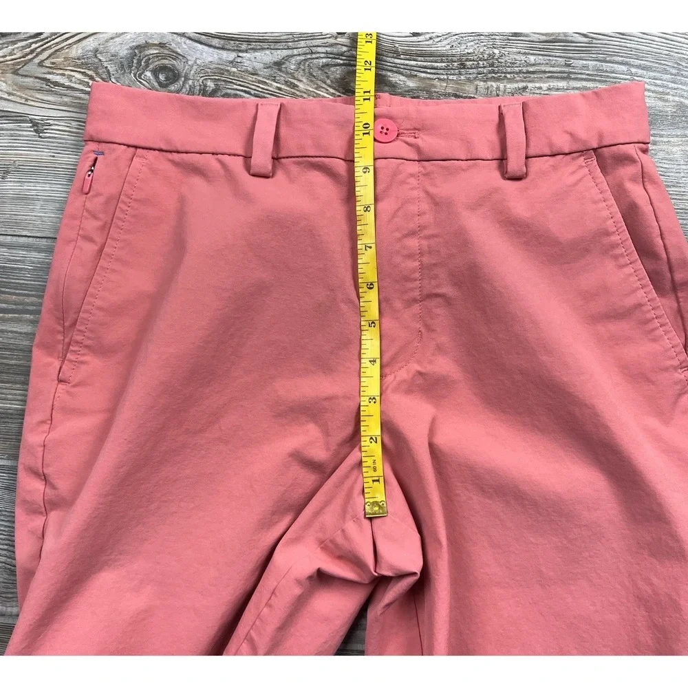 Vineyard Vines Club Short Flat Front Chino Salmon Pink Mens Size 28 Preppy STAIN